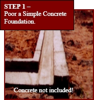 Poor a Simple Concrete Foundation